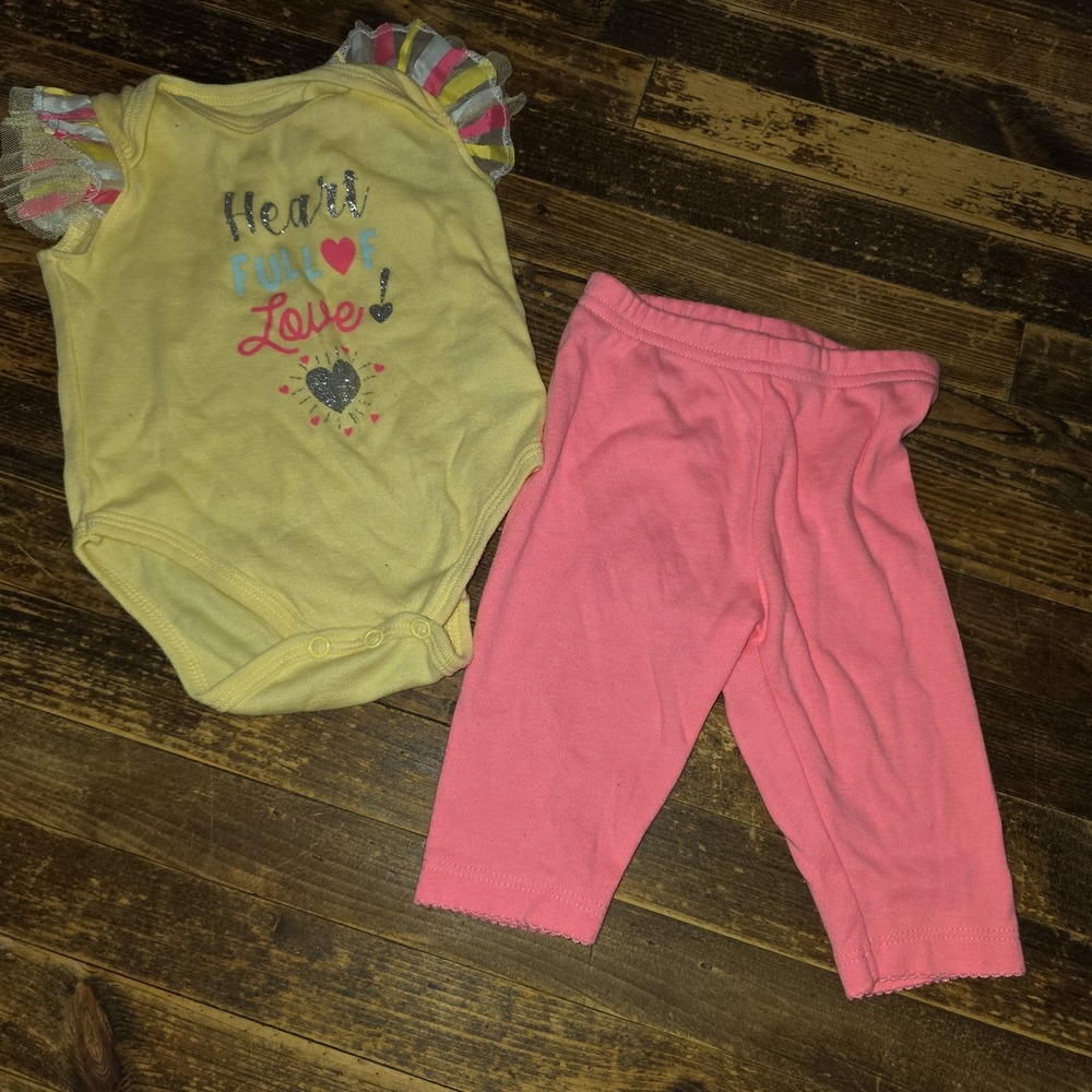 Baby Girl 0-3 Mo Bundle 16 pc Lot Newborn Bodysuits Pants Outfits Dress Bundle - Picture 6 of 11